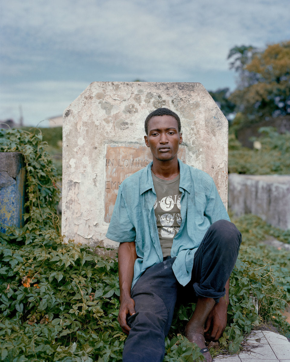 Mohammed dans un cimetière habité de Monrovia (large)